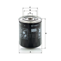 Фильтр масляный MANN-FILTER W 1140/11